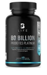 BLIFE 80 Billion Probiotics Platinum | 80 Billones de Probióticos Platinum 60 Caps | 550 mg